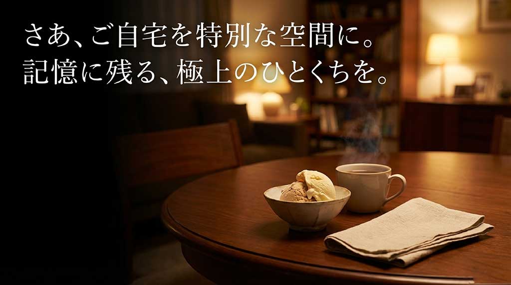 自宅を特別な空間にする、グラン菓樹のジェラートの結びのイメージ画像