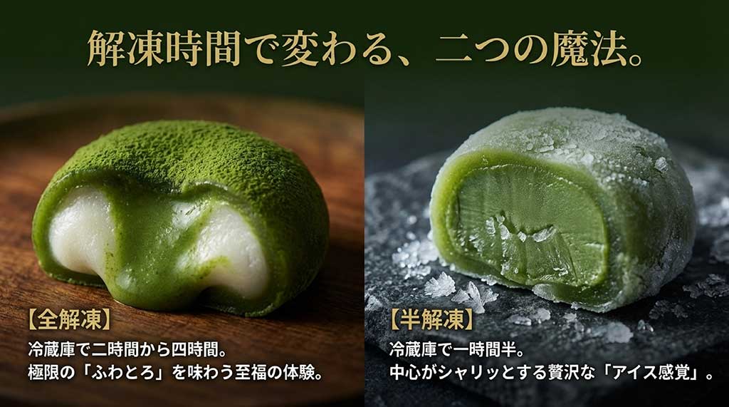 全解凍と半解凍で変わる生大福の楽しみ方と冷蔵庫での解凍時間