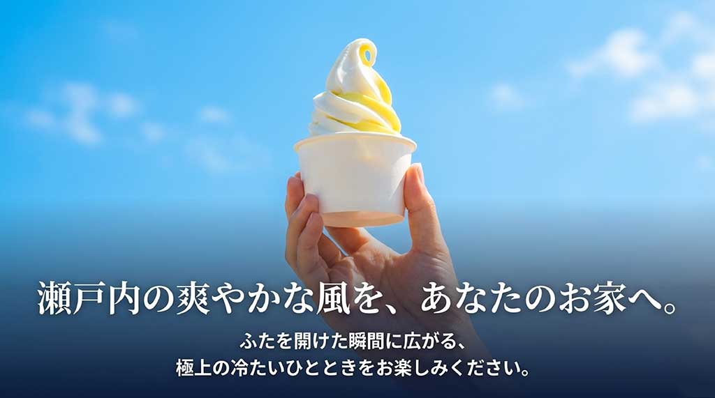 極上の冷たいひとときを提案する、しまなみドルチェのイメージスライド