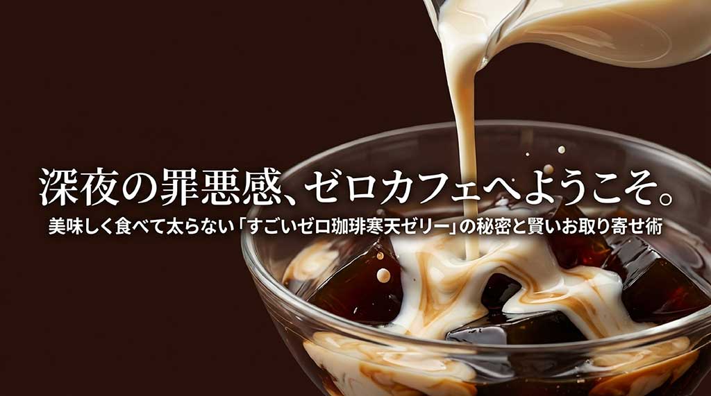 美味しく食べて太らない「すごいゼロ珈琲寒天ゼリー」の秘密とお取り寄せ術の紹介タイトル