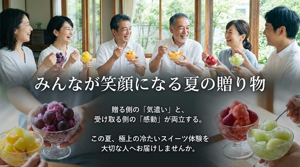 贈り主と受け取り側の双方が笑顔になるギフトを提案する締めくくりのスライド