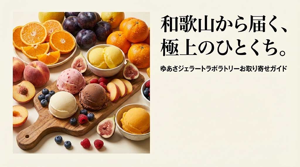 和歌山産の新鮮なフルーツと極上のひとくちを届けるジェラートのイメージ