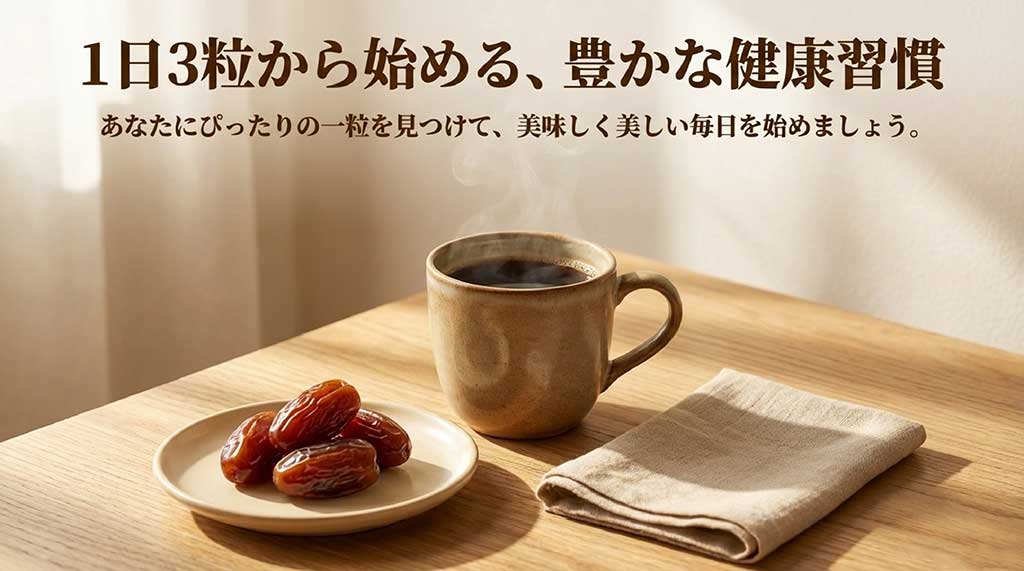 1日3粒から始める豊かな健康習慣と、自分にぴったりの一粒を見つける提案